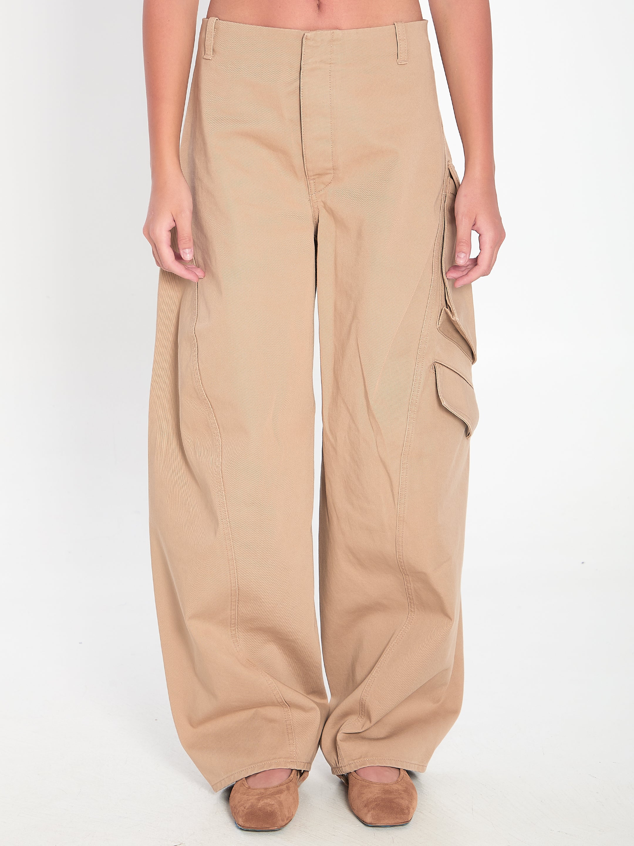ALAIA 38 rounded cargo trousers