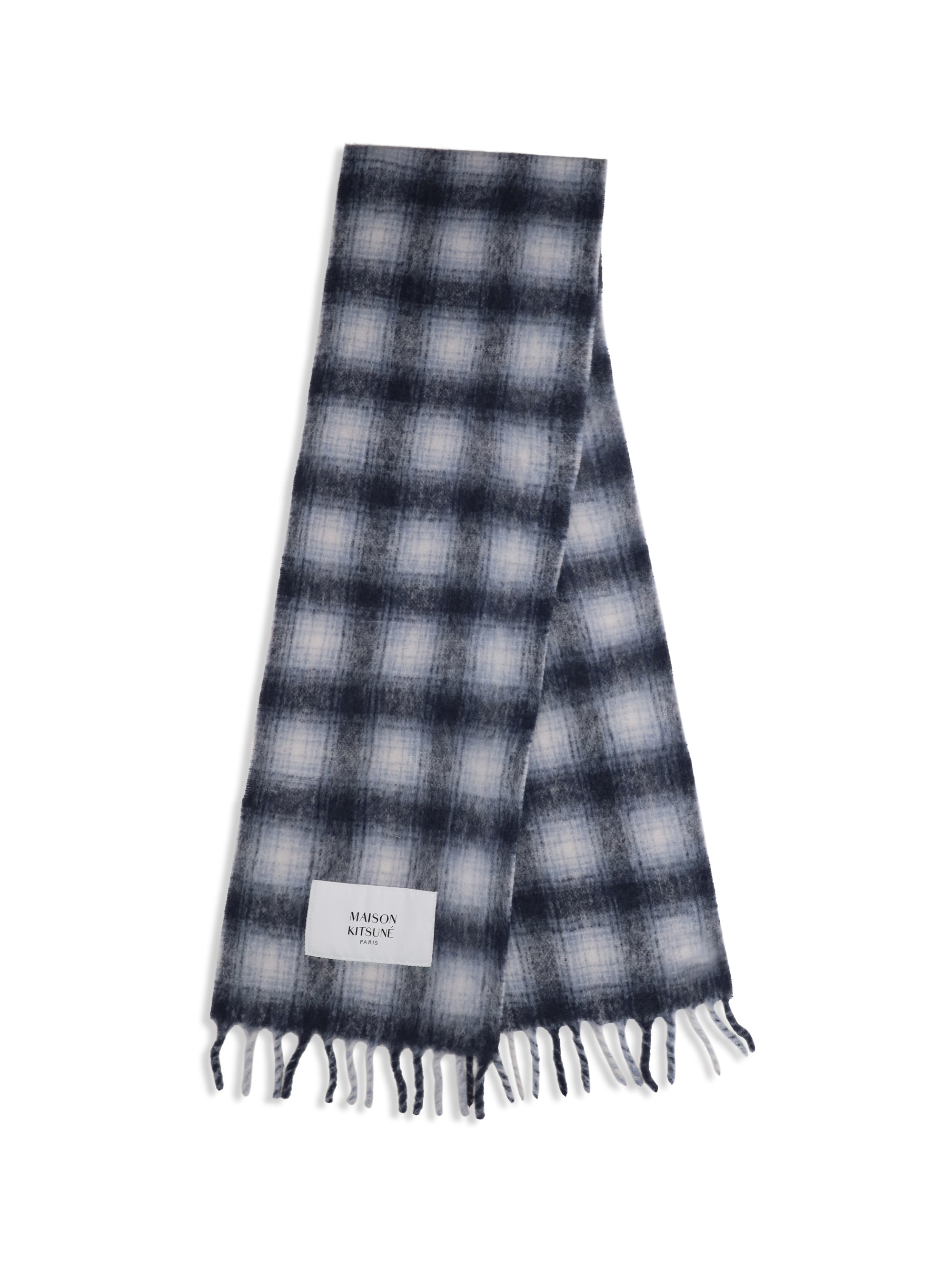 checked alpaca scarf