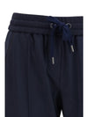 track stretch-fleece pants with monili detailing