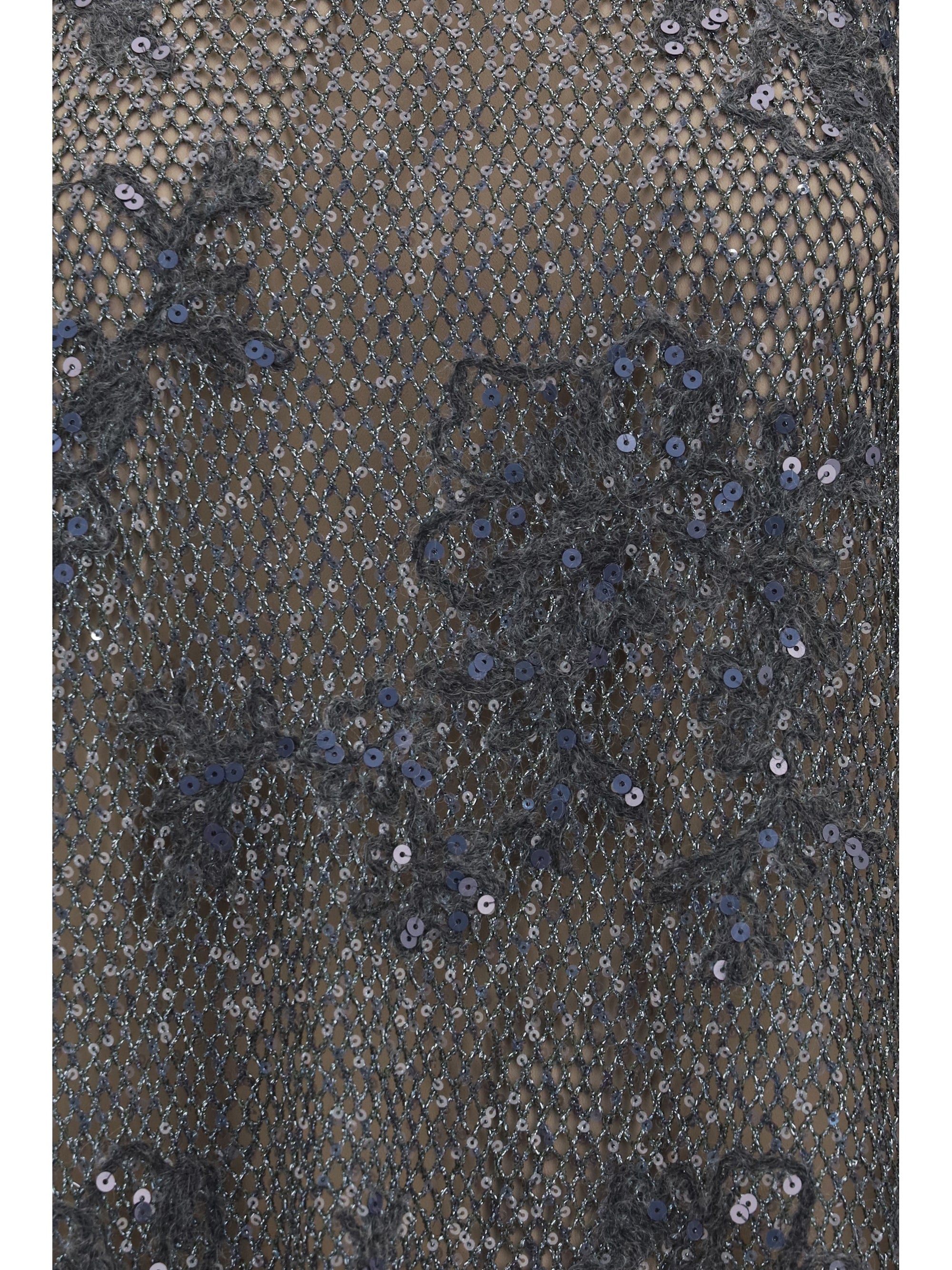 sequined crewneck top