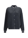 techno cotton and cashmere interlock bomber jacket