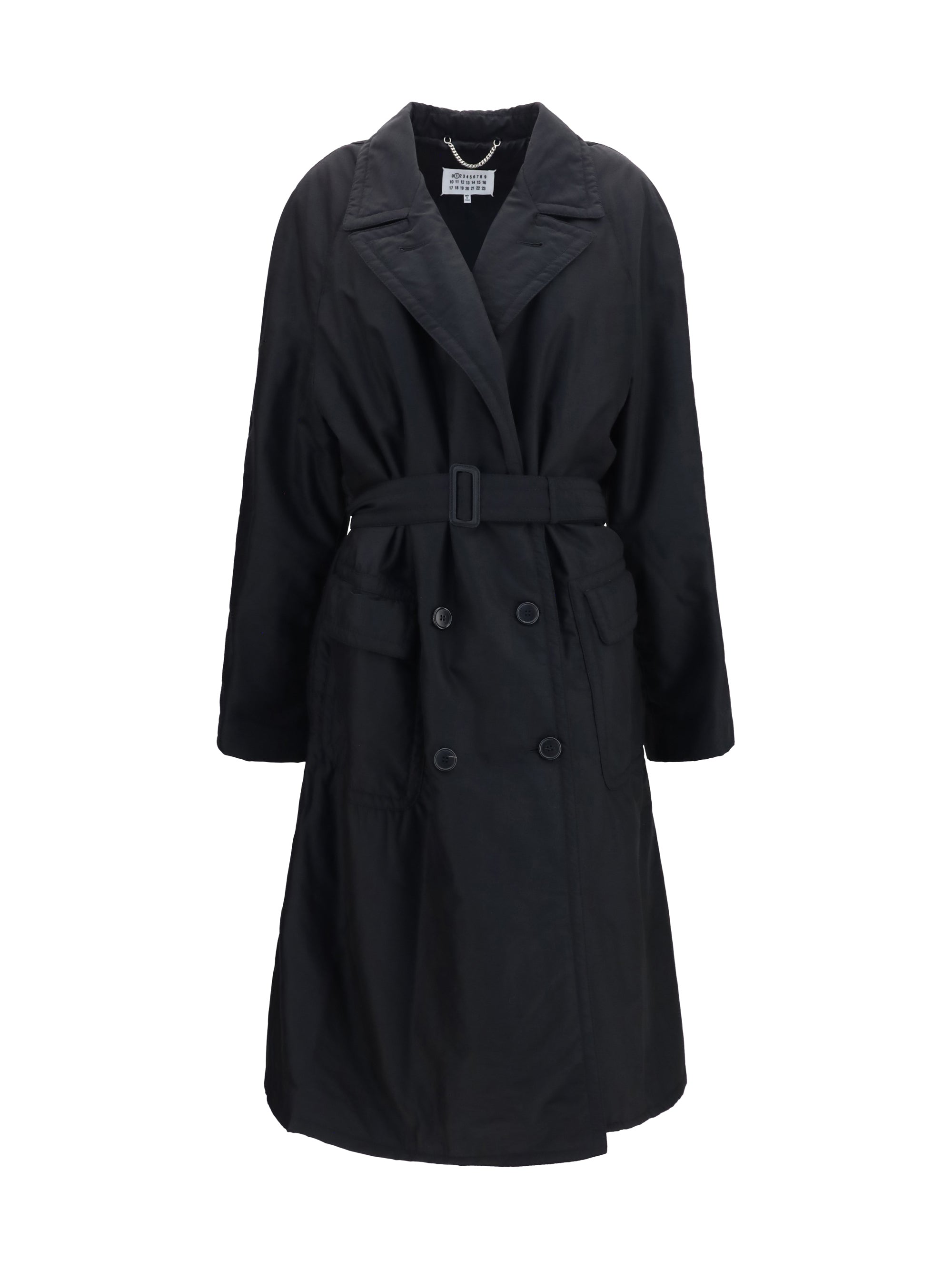 double-breasted belted coat