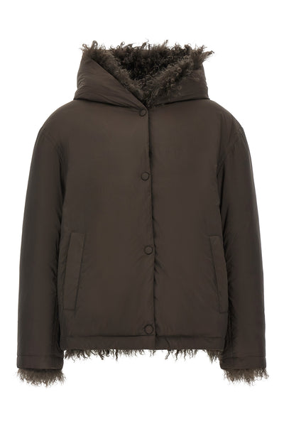 the army yves salomon reversible down jacket is distinguished by a dual construc