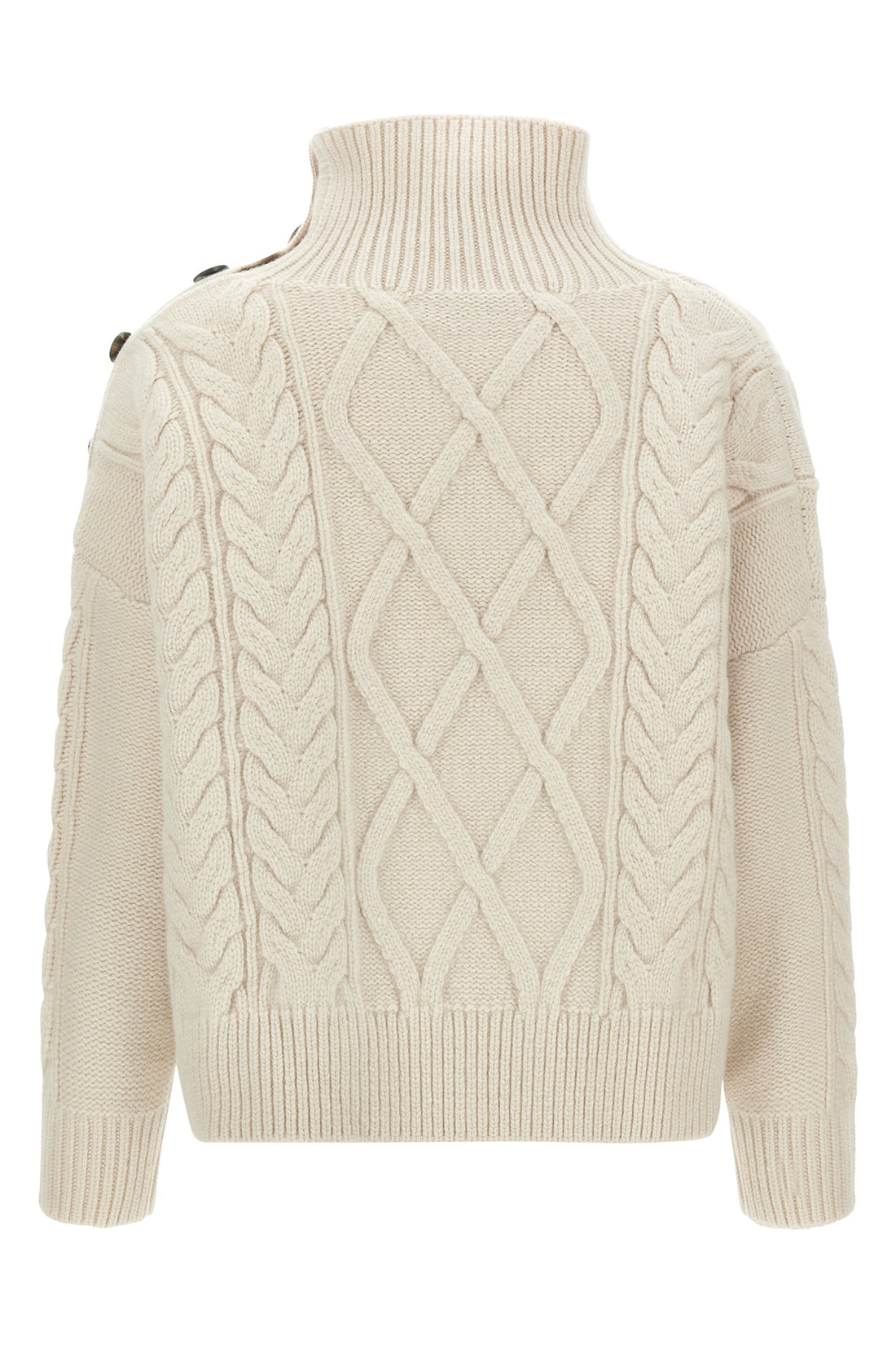 YVES SALOMON M the yves salomon wool and cashmere sweater is distinguished by a complex braid w