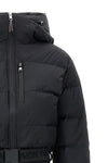 the yves salomon interno in visone ski suit features a hybrid construction in