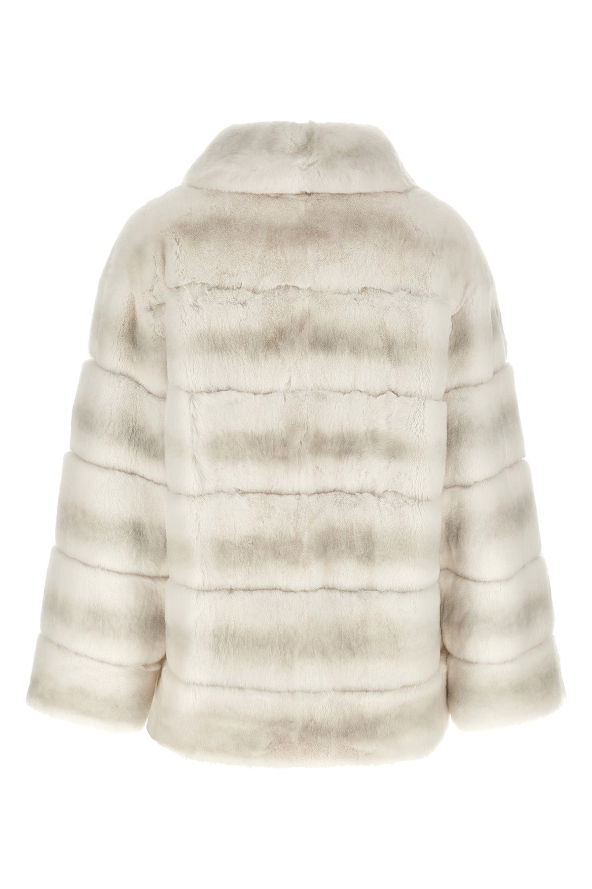 the yves salomon jacket in fine rabbit fur is distinguished by a sophisticated q