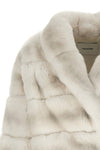 the yves salomon jacket in fine rabbit fur is distinguished by a sophisticated q