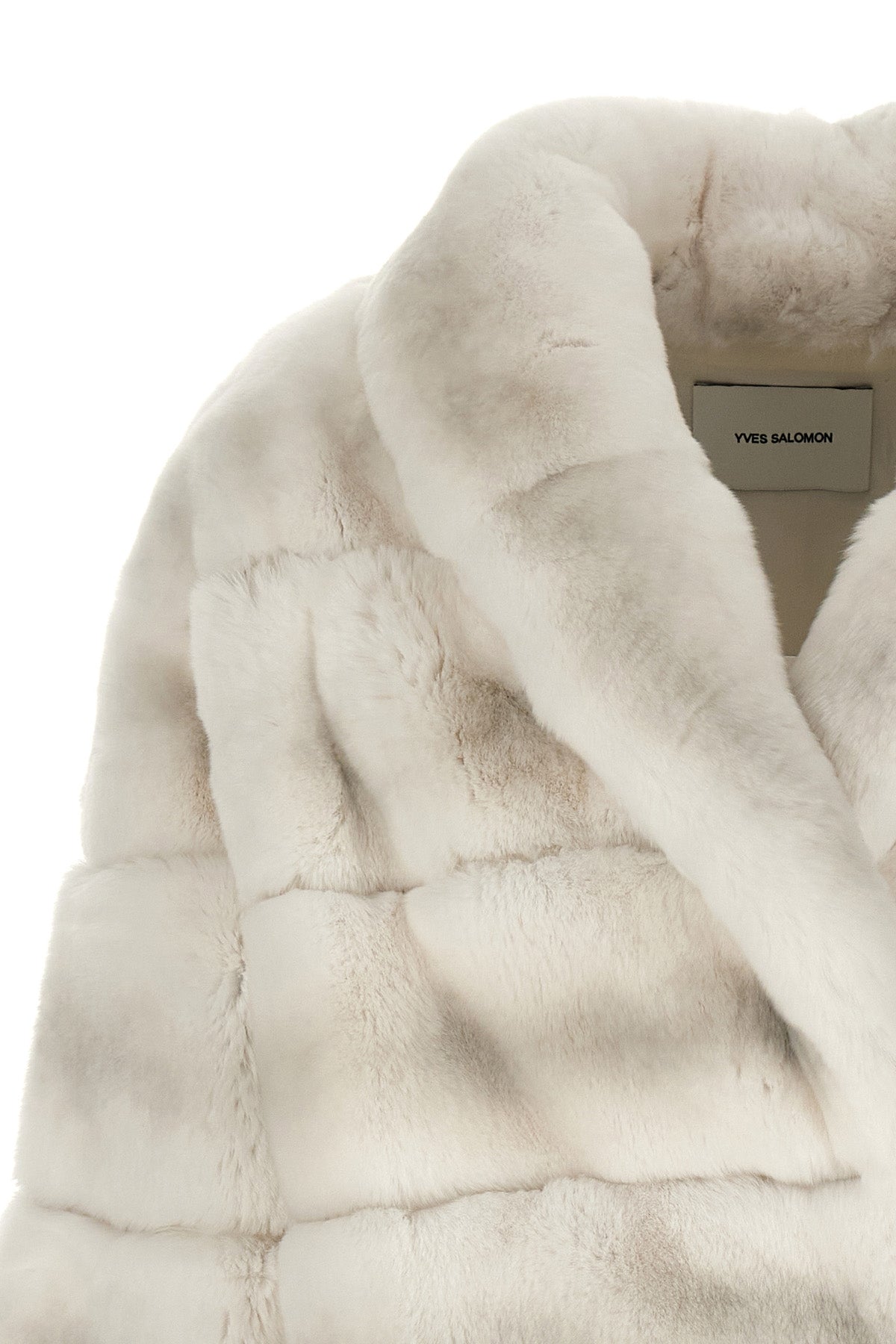 the yves salomon jacket in fine rabbit fur is distinguished by a sophisticated q