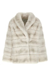 the yves salomon jacket in fine rabbit fur is distinguished by a sophisticated q