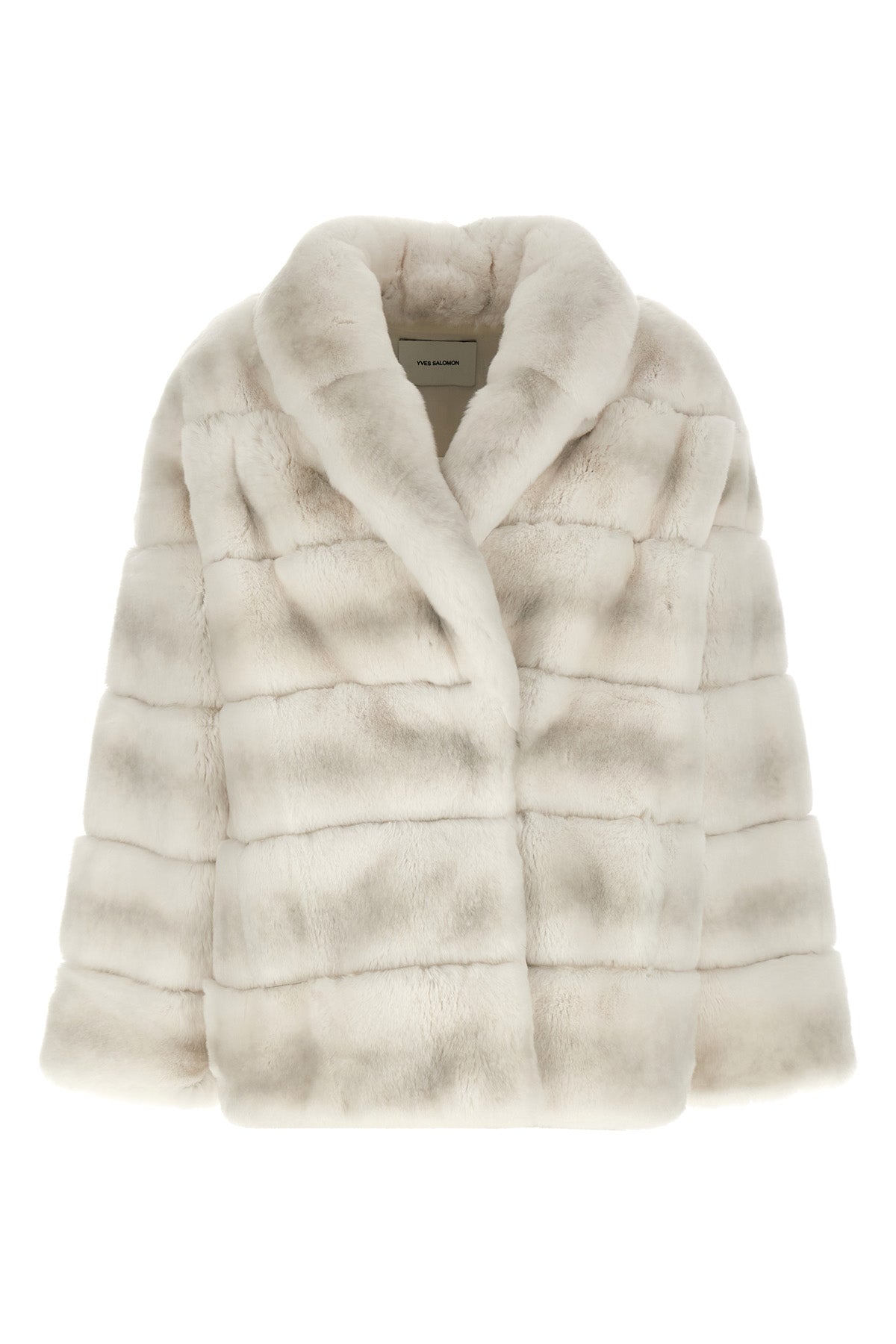 the yves salomon jacket in fine rabbit fur is distinguished by a sophisticated q