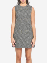 GUCCI 42 seeded wool dress