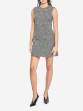 GUCCI 42 seeded wool dress