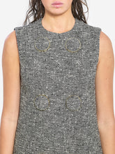 GUCCI 42 seeded wool dress