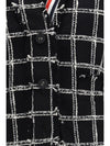 checked tweed cardigan jacket