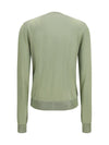 cardigan crewneck in viscose with embroidered logo