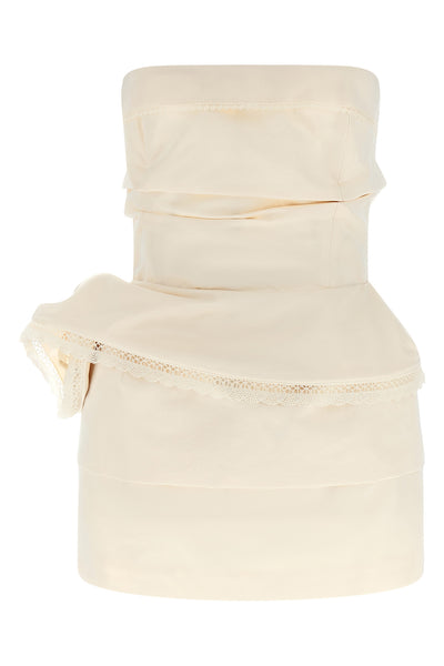 re26 dress 01 mini dress in cotton and silk blend