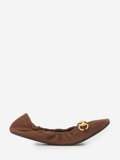 prima ballerina flat in suede