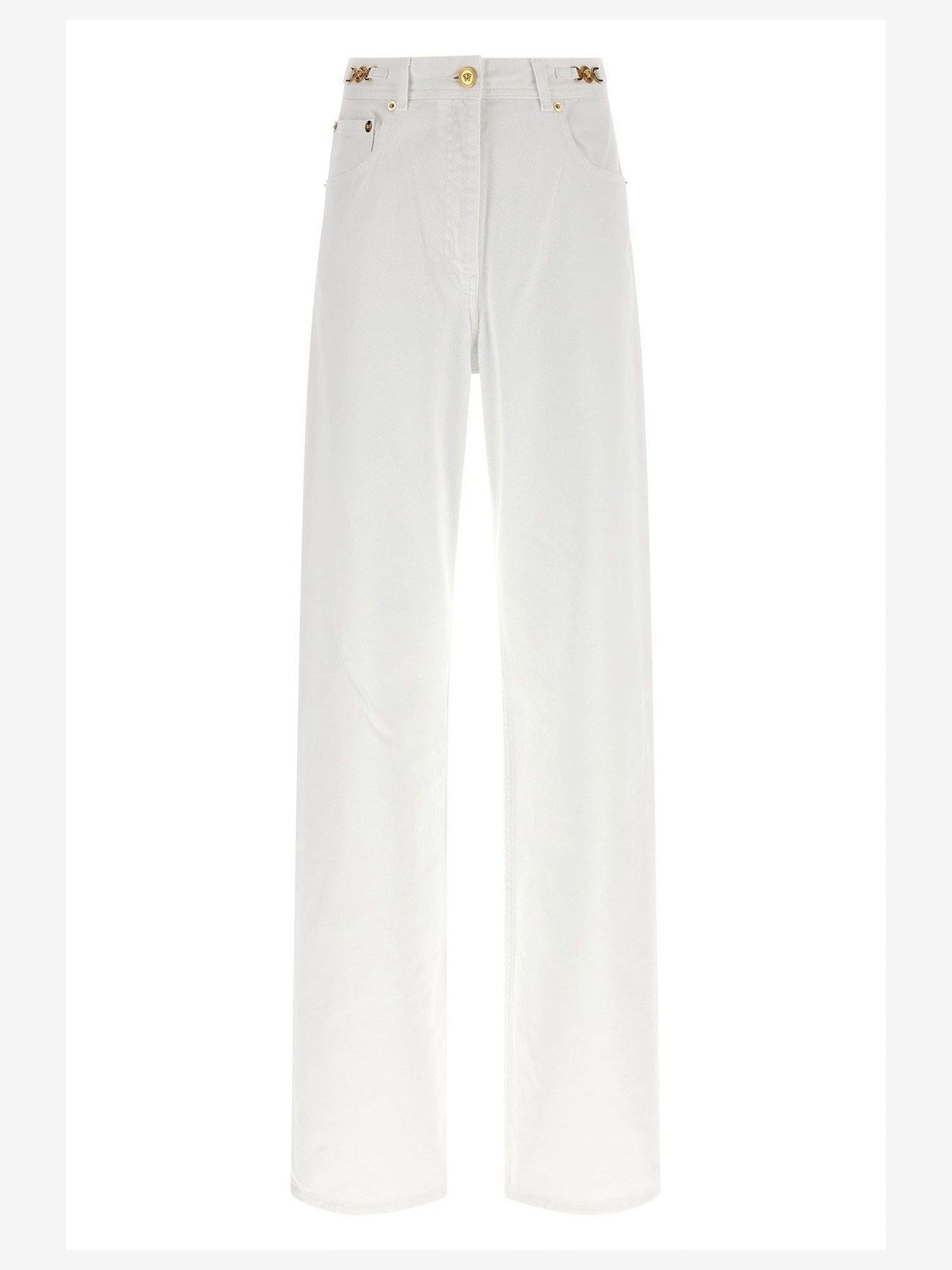 VERSACE 25 white cotton jeans 