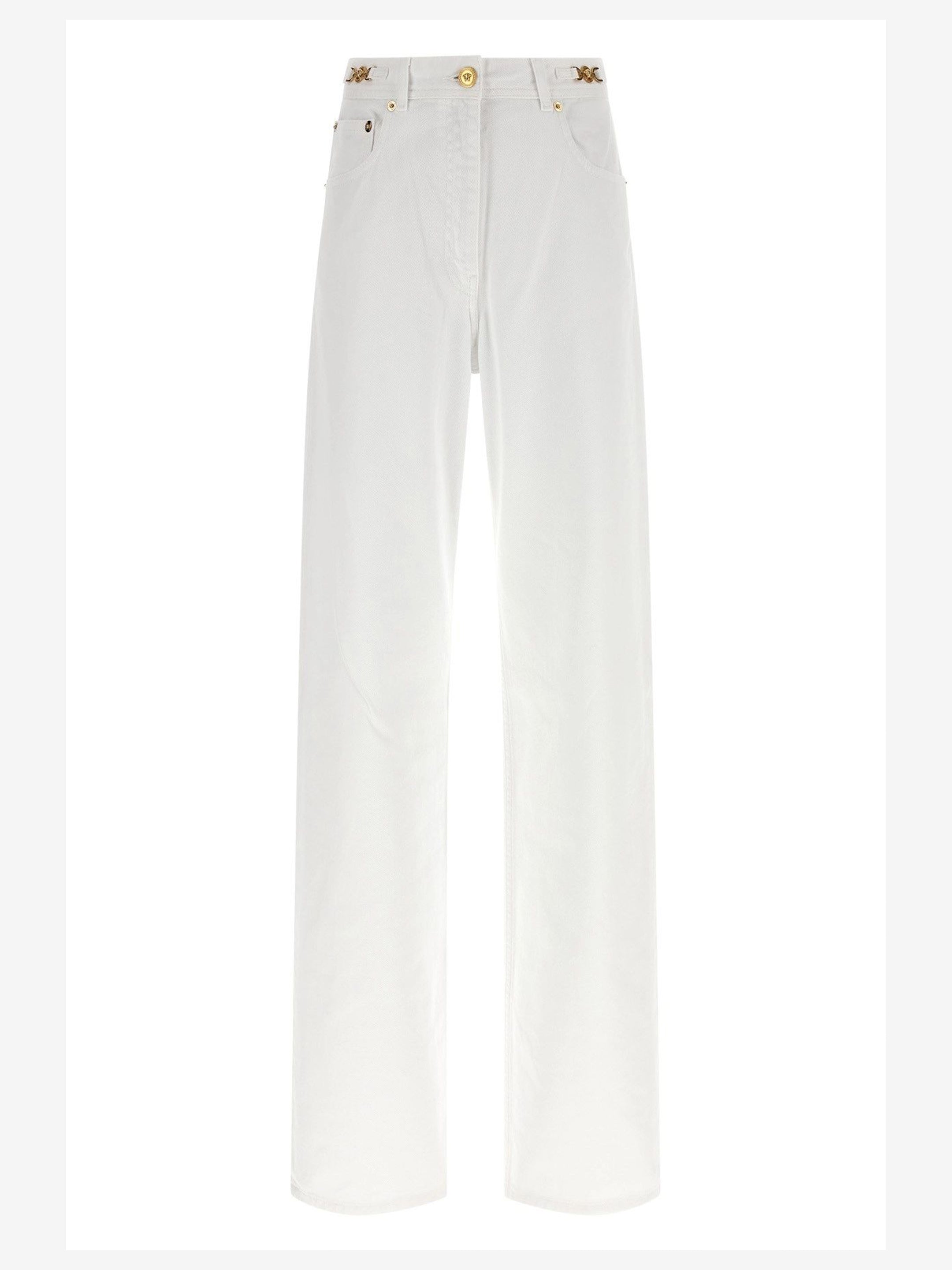 VERSACE 25 white cotton jeans 