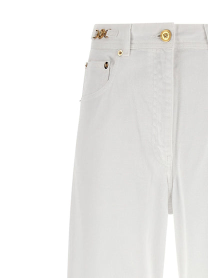 VERSACE 25 white cotton jeans 