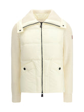 MONCLER GRENOBLE M high collar quilted long sleeve jacket
