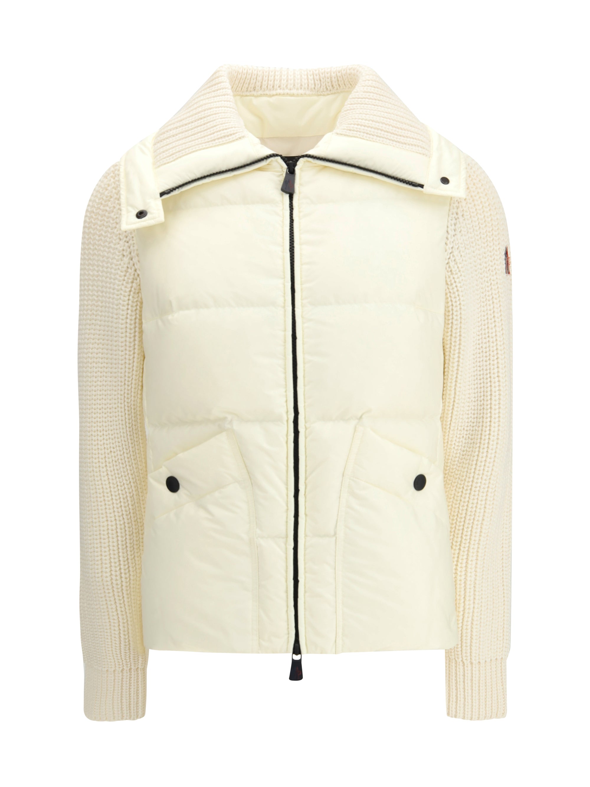 MONCLER GRENOBLE M high collar quilted long sleeve jacket