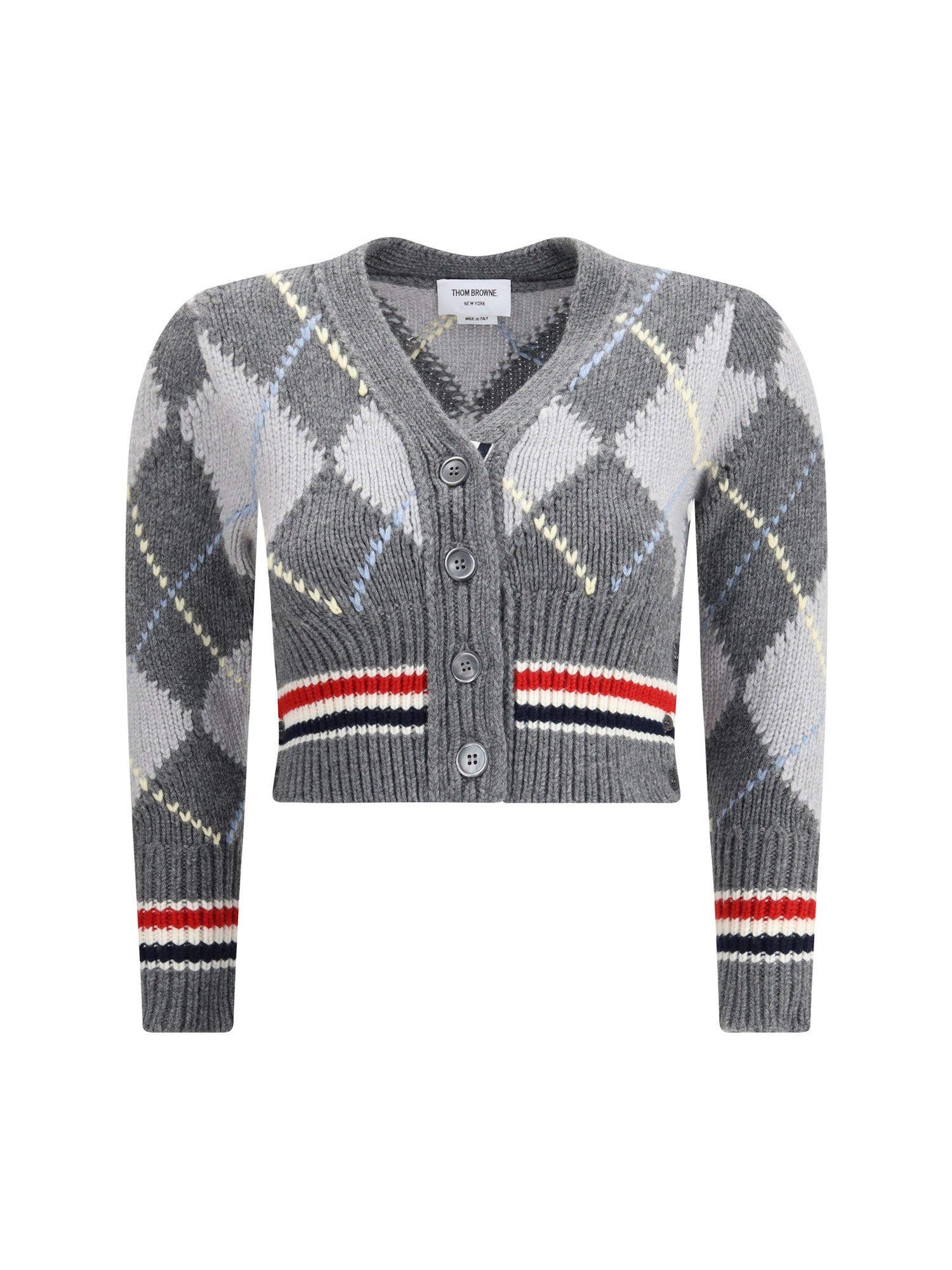 THOM BROWNE 40  argyle v-neck cardigan