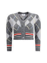 THOM BROWNE 40  argyle v-neck cardigan