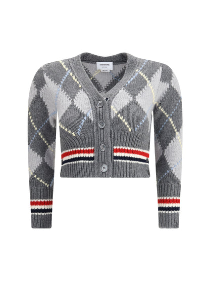 THOM BROWNE 40  argyle v-neck cardigan