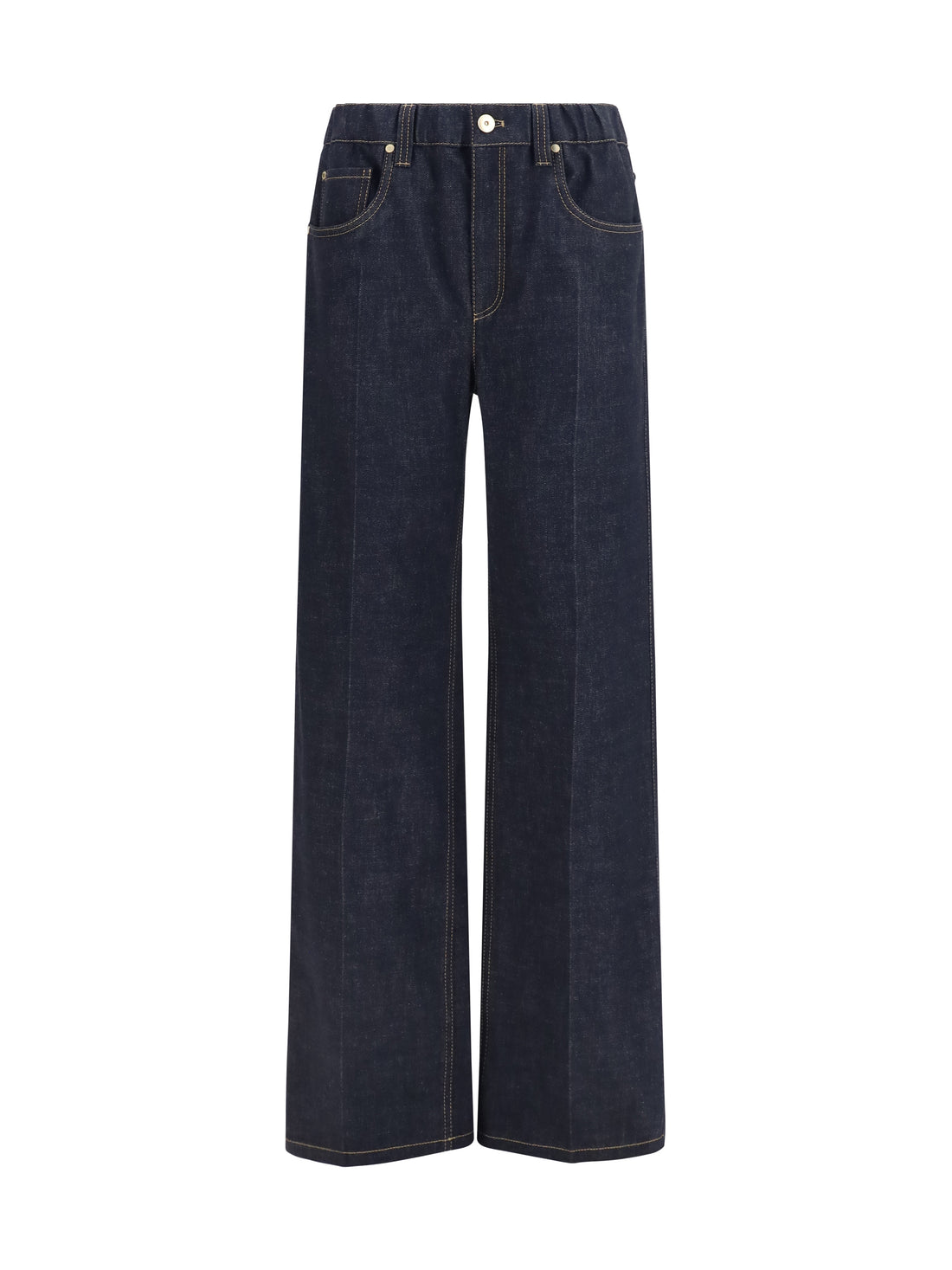 BRUNELLO CUCINELLI 44 palazzo denim pants