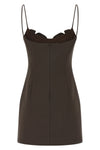 mini dress 38 dress in slightly elasticized wool blend