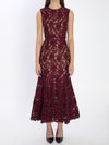 guipure lace midi dress
