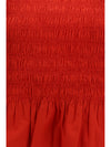 ruched cotton top with side bows