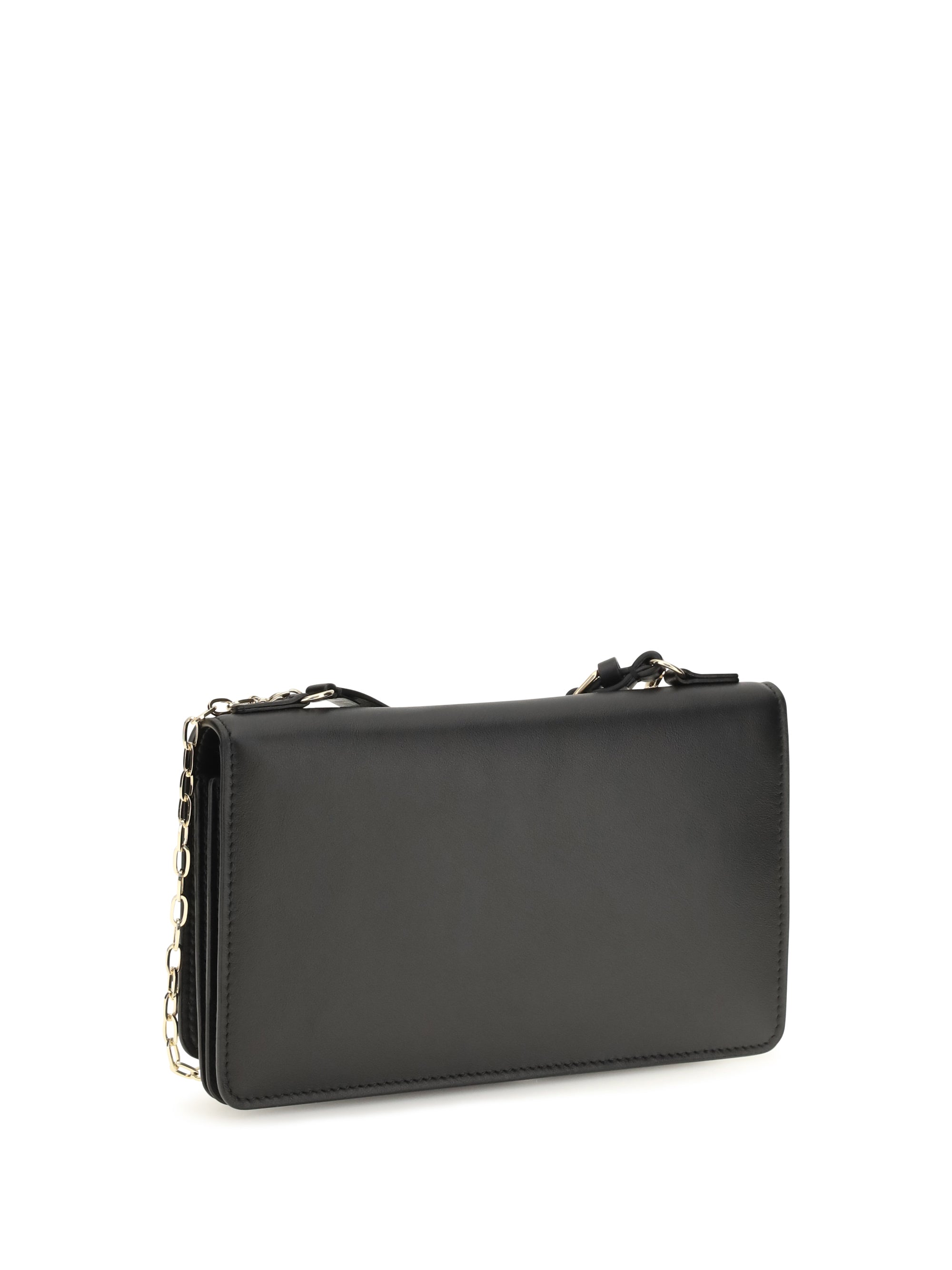 peekaboo leather chain wallet
