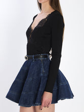 SELF PORTRAIT M lace knit top