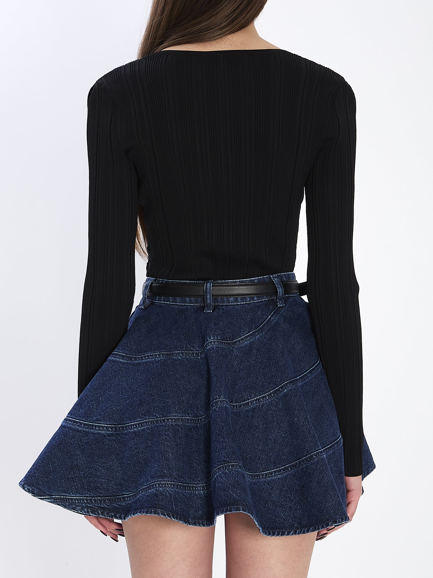 SELF PORTRAIT M lace knit top