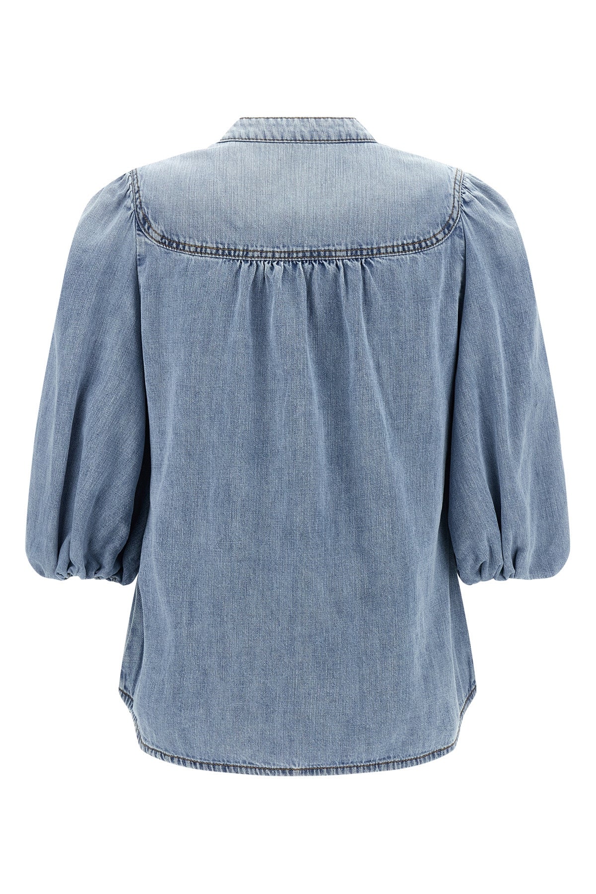 lucky cotton denim blouse