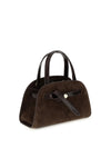 small romy suede top handle bag