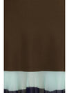long dress with color-striped skirt