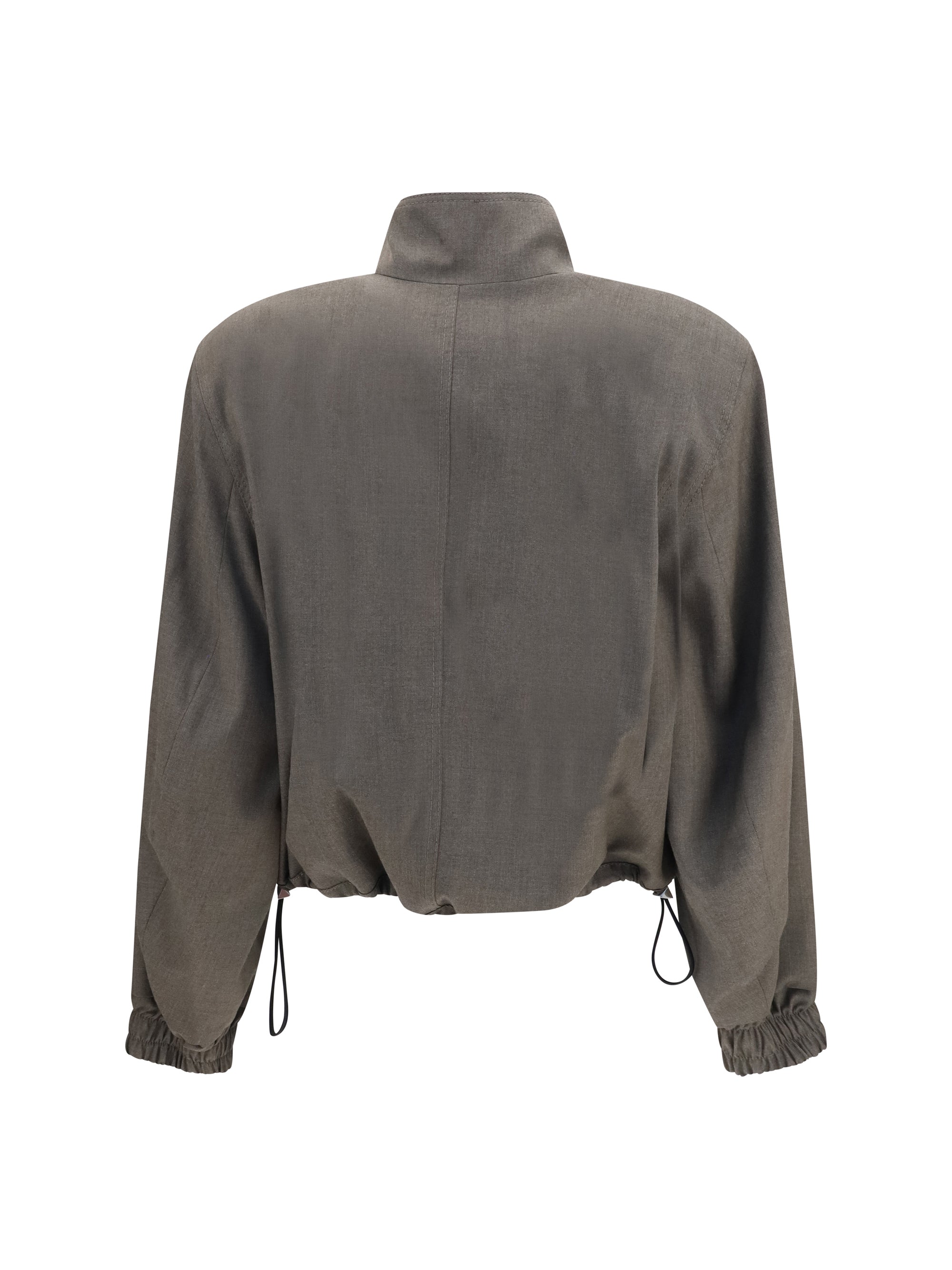 wool-blend bomber