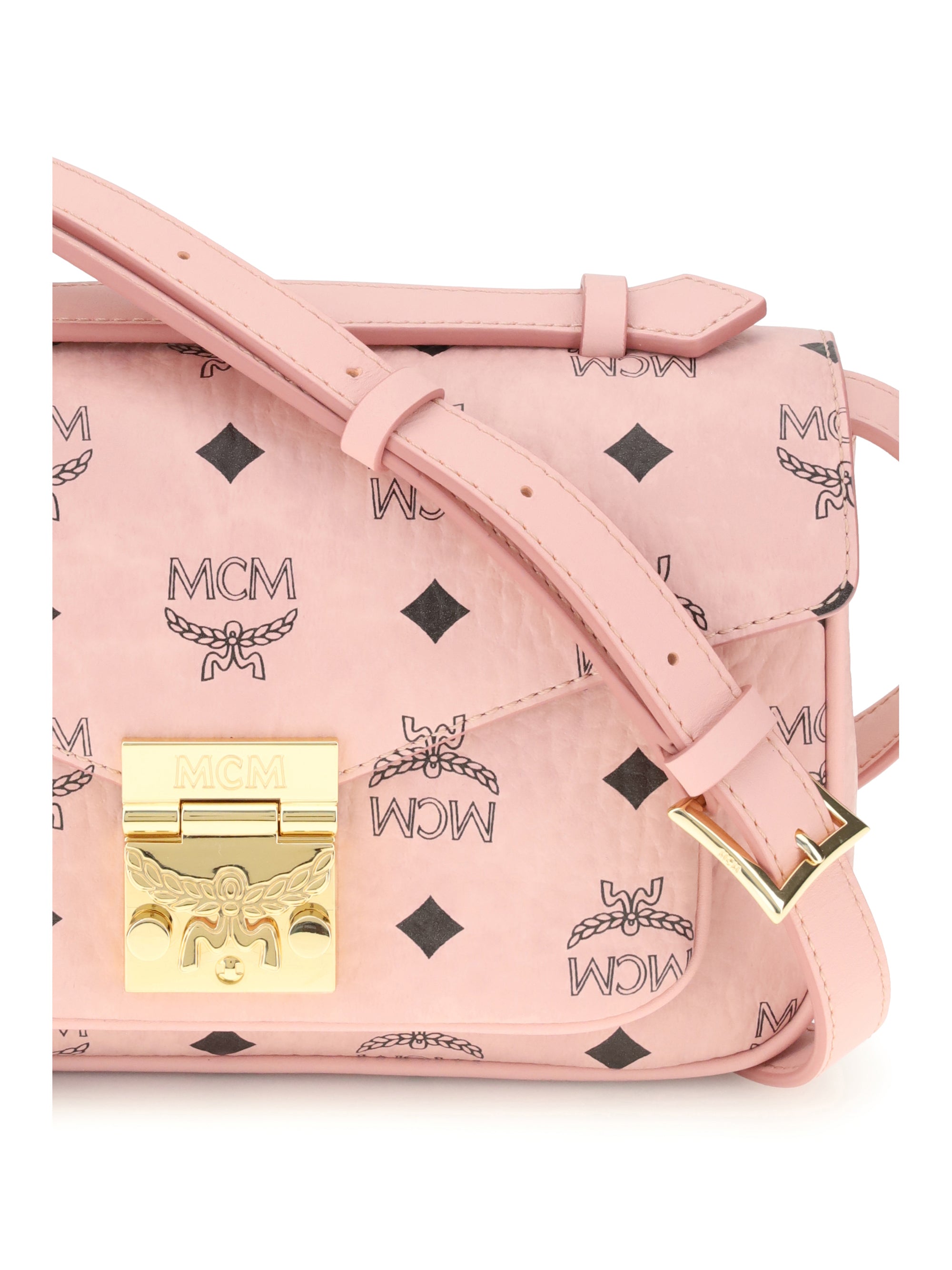 handbag in printed faux leather