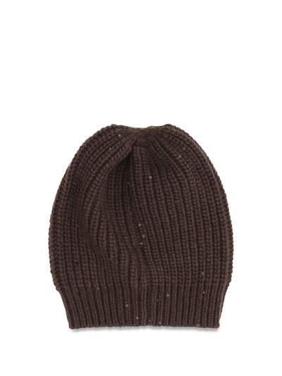 cashmere beanie with sequins