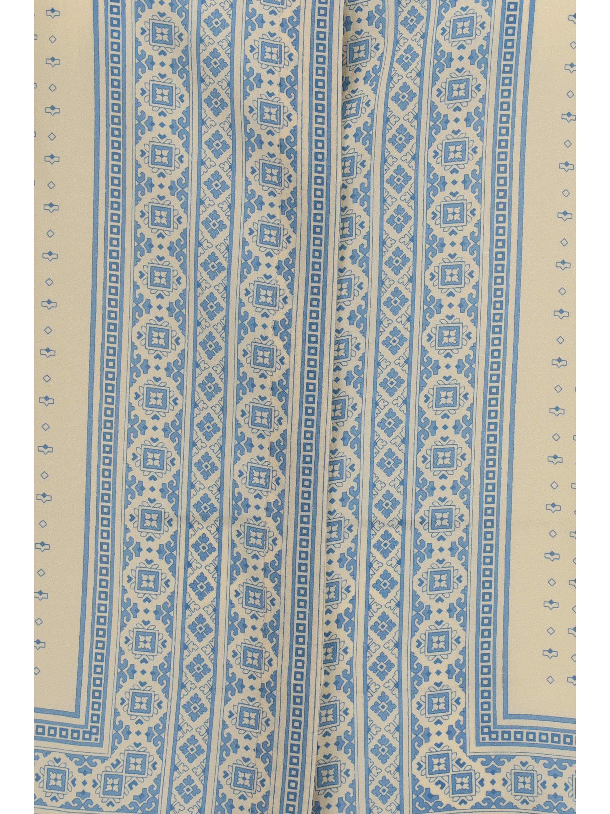 silk shirt with geometric print