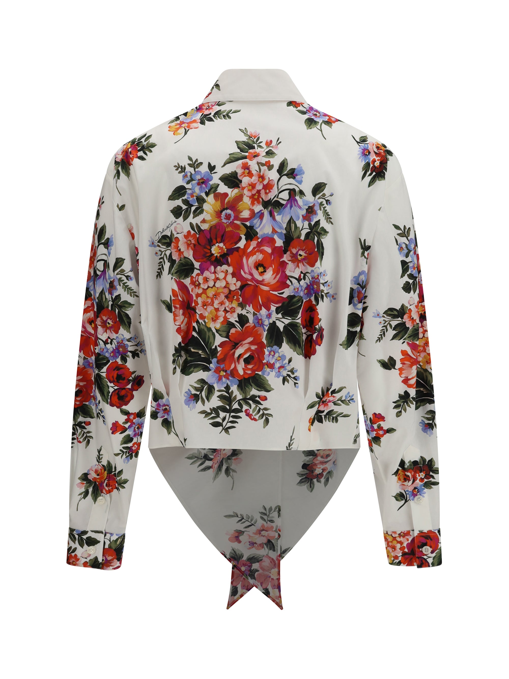 cotton shirt with bouquet print