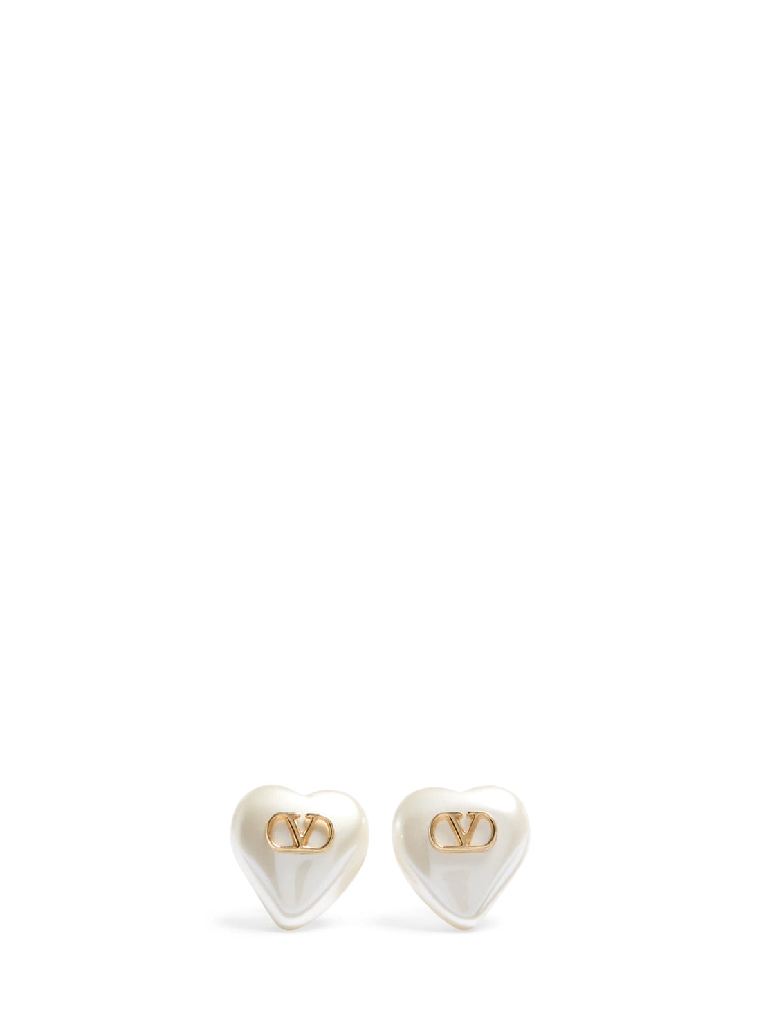 VALENTINO GARAVANI OS vlogo signature metal and pearl earrings