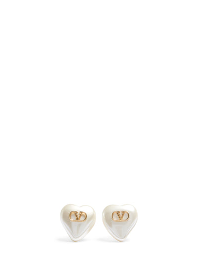 vlogo signature metal and pearl earrings