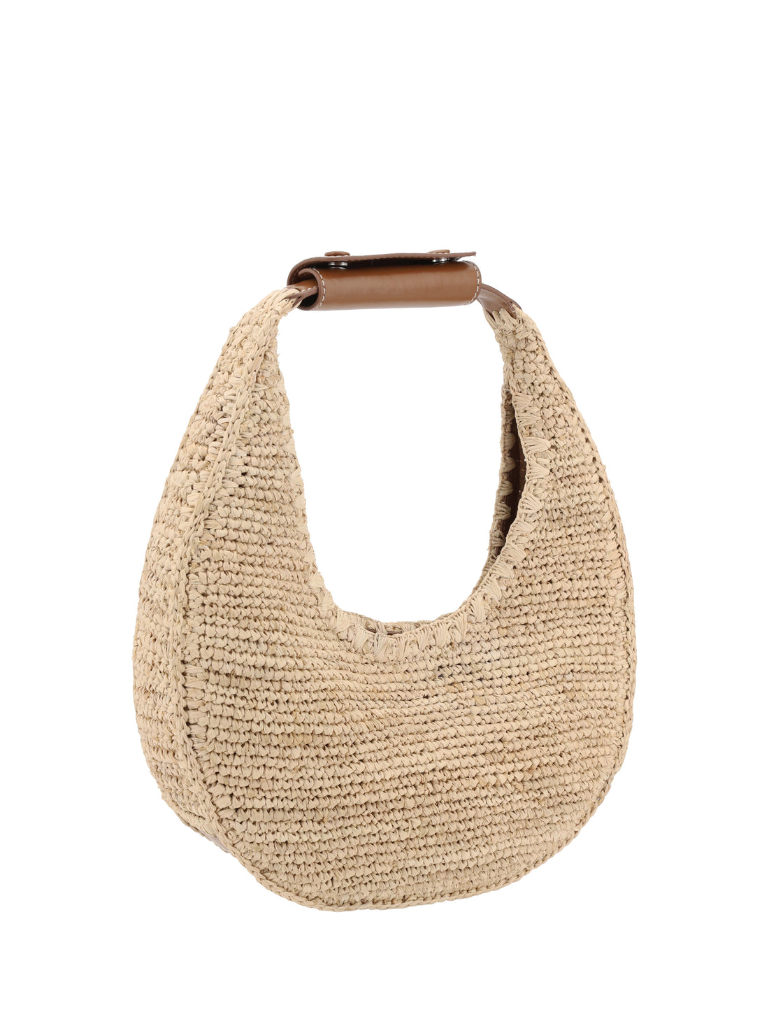 STAUD OS moon raffia tote bag