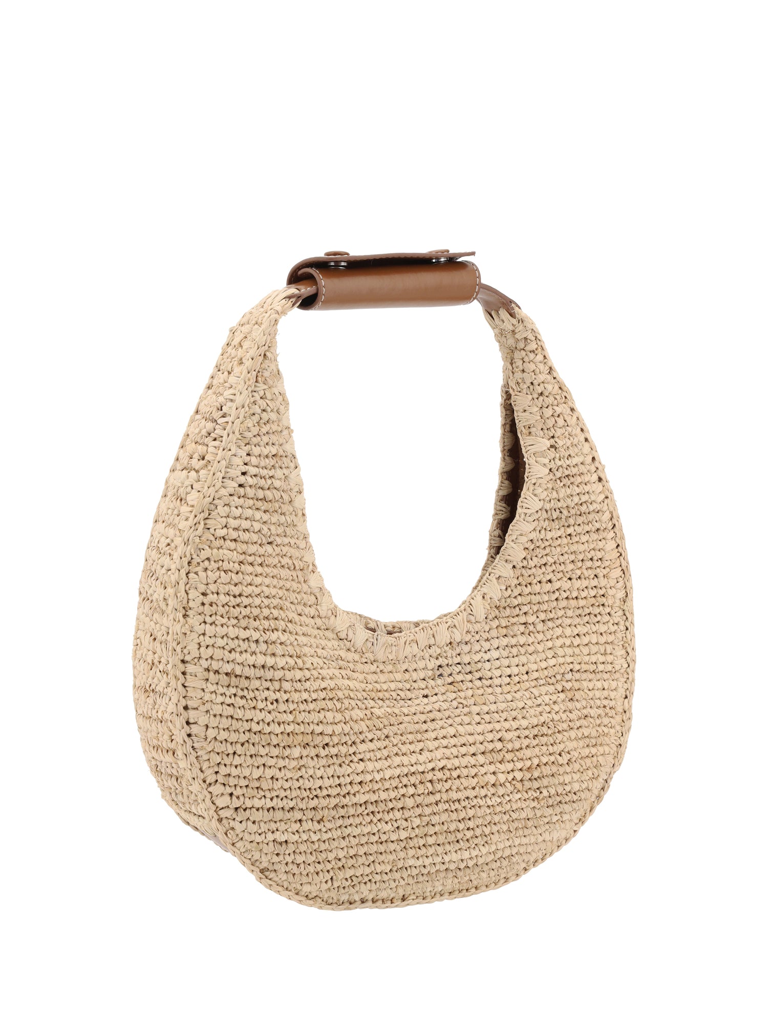 STAUD OS moon raffia tote bag