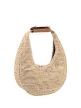 STAUD OS moon raffia tote bag