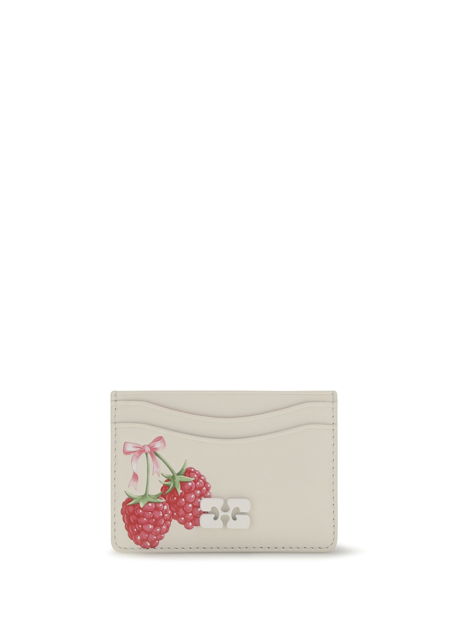 bou card holder with raspberry print